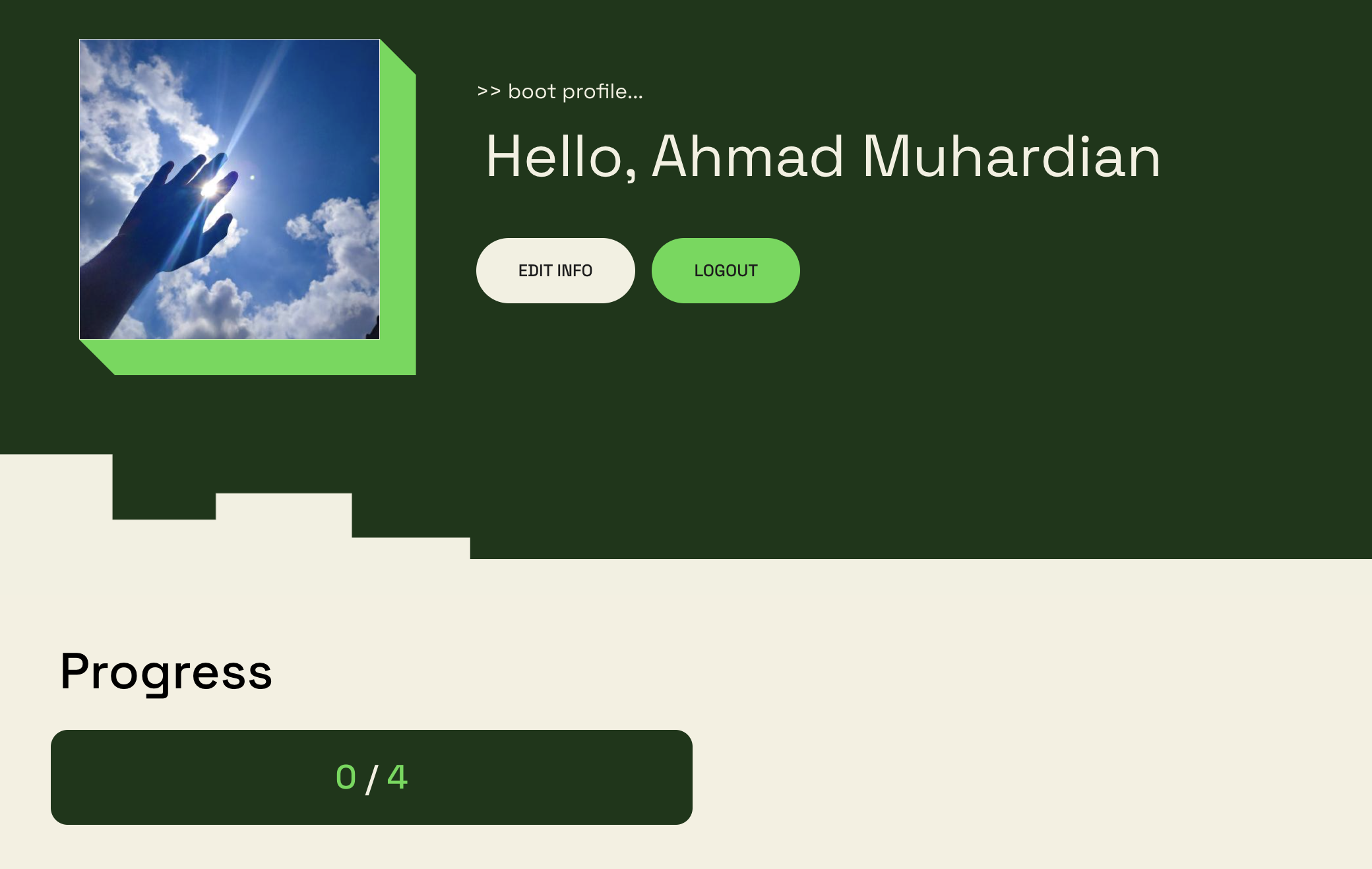 Profile hacktoberfest yang sudah ready