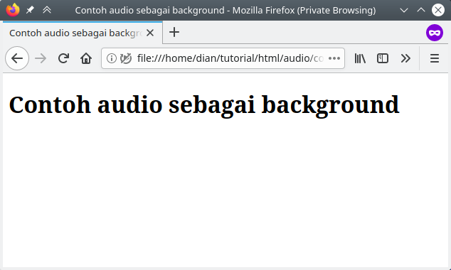 File audio dan HTML