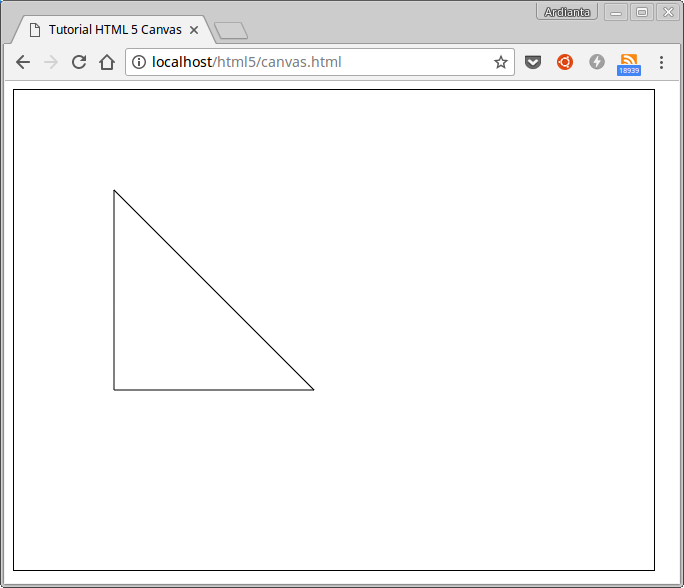 Menggambar Segitiga pada Canvas