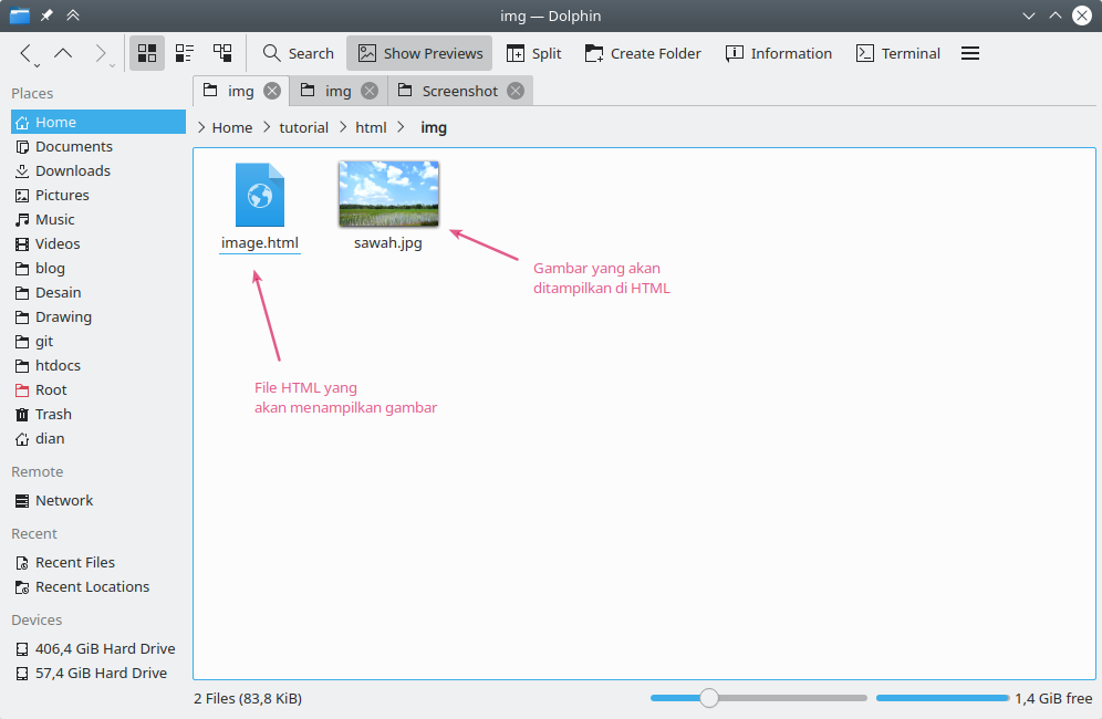 File HTML dan Gambar