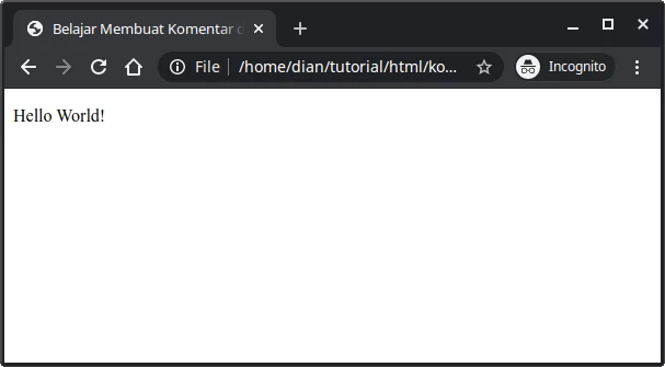 Contoh hasil komentar