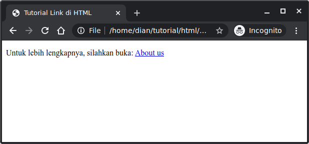 Contoh Link di HTML