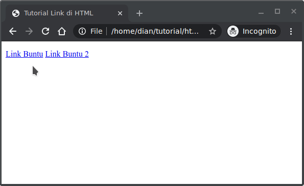 Link buntu di HTML