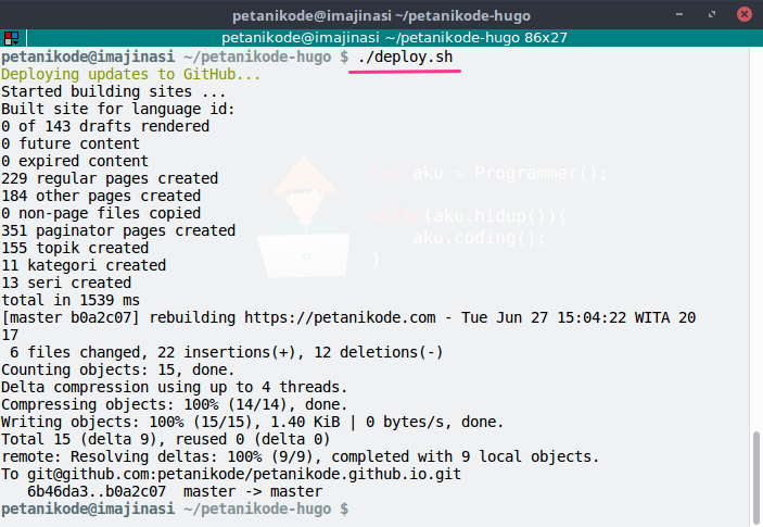 deploy Hugo ke Github