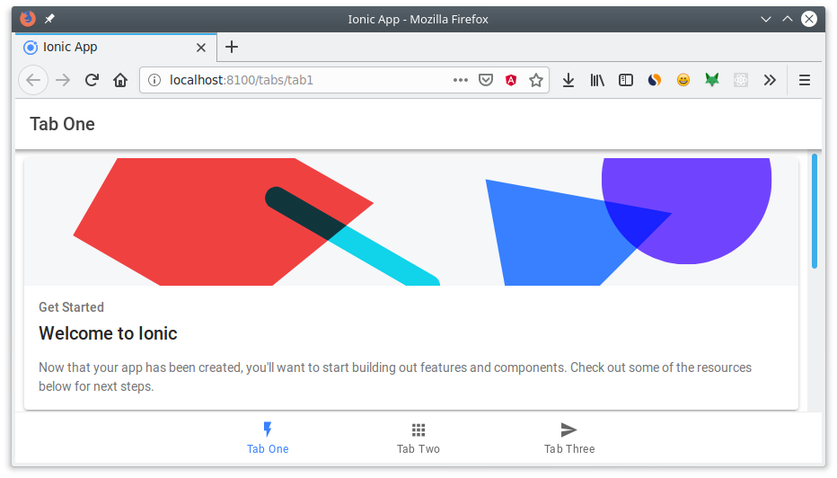 Menjalankan development server ionic