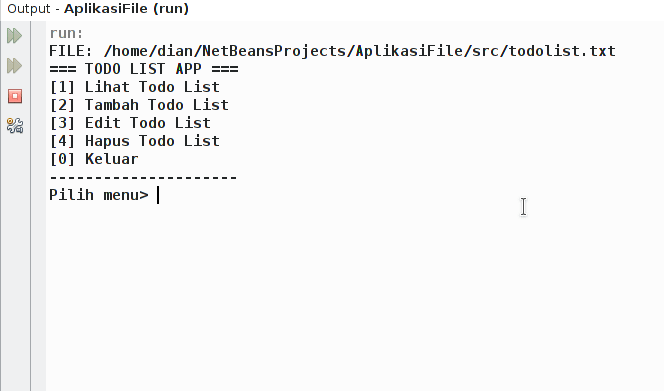 Demo Program: Membuat Todo List Baru
