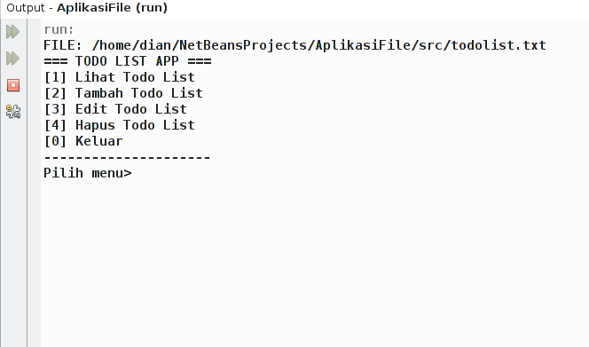 Demo Program: Melihat daftar todo list