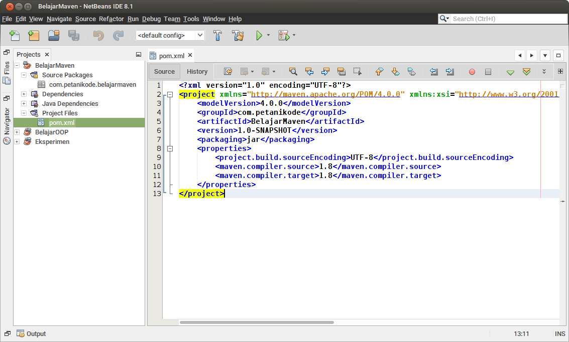Project Maven di Netbeans