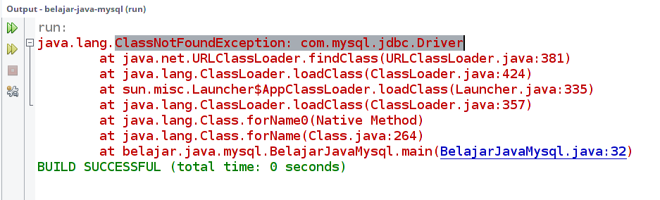 ClassNotFoundException: com.mysql.jdbc.Driver