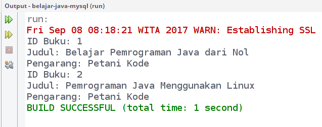 Menjalankan Program Java dan MySQL