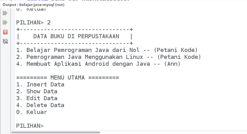 Program CRUD Java dan MySQL
