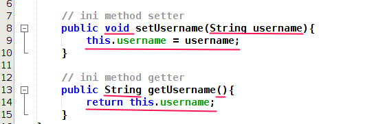 Perbedaan method setter dan getter