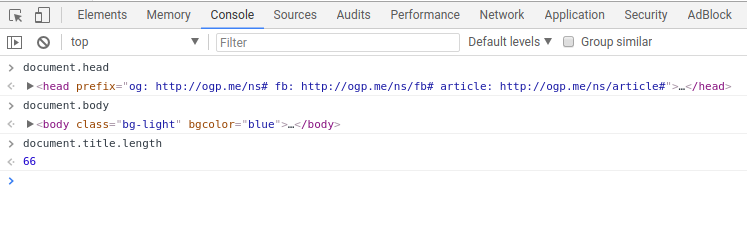 Mengakses objek head dan body