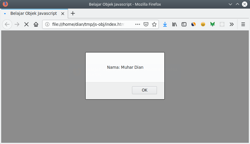 Contoh penggunaan this pada objek
