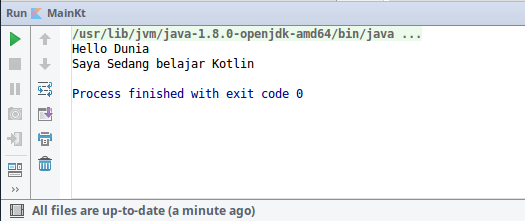 Hasil output program kotlin