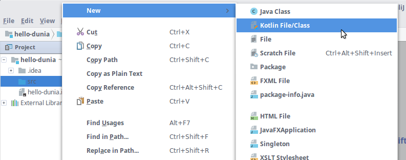 Membuat File Kotlin
