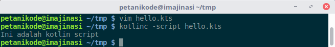 Cara mengeksekusi script kotlin