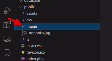 Membuat folder image di public