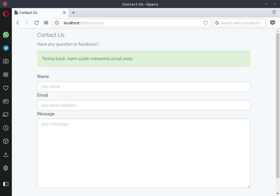 Percobaan halaman contact