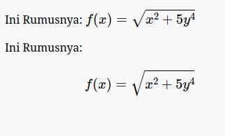 mathjax inline dan block