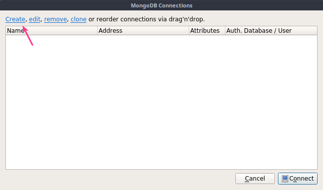 Jendela MongoDB Connection