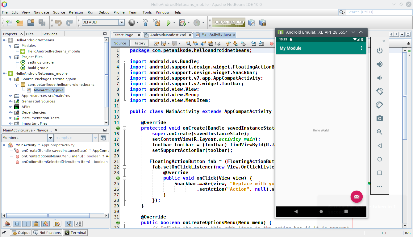 Menjalankan aplikasi android di emulator