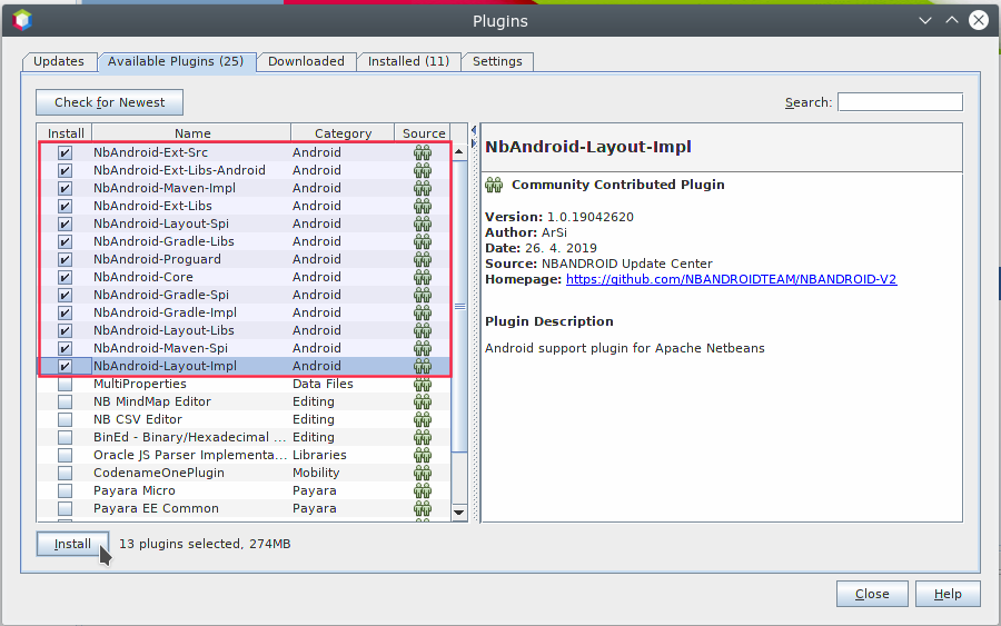 Plugin Android untuk Netbeans