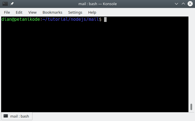 Kirim email dengan nodejs