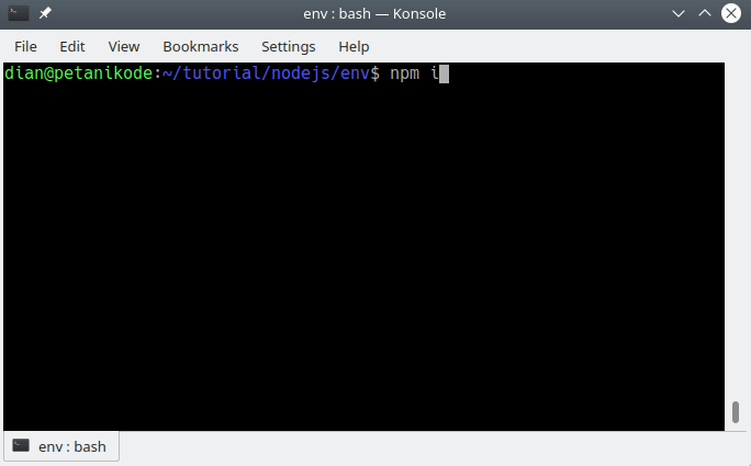 Instalasi Modul dotenv