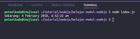 Mencoba modul momentjs