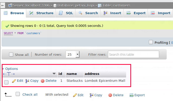 Insert data ke Mysql
