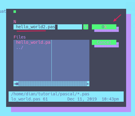 Menyimpan program di FP IDE
