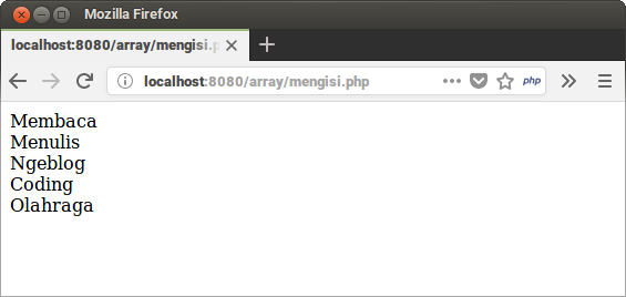 Mengisi Array