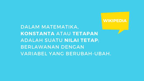 Pengertian Konstanta