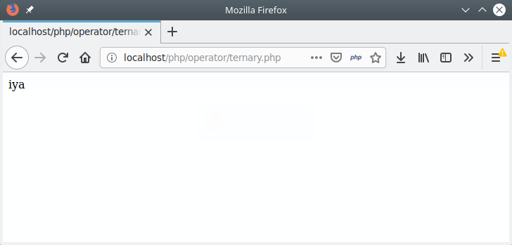 Operator ternary di PHP