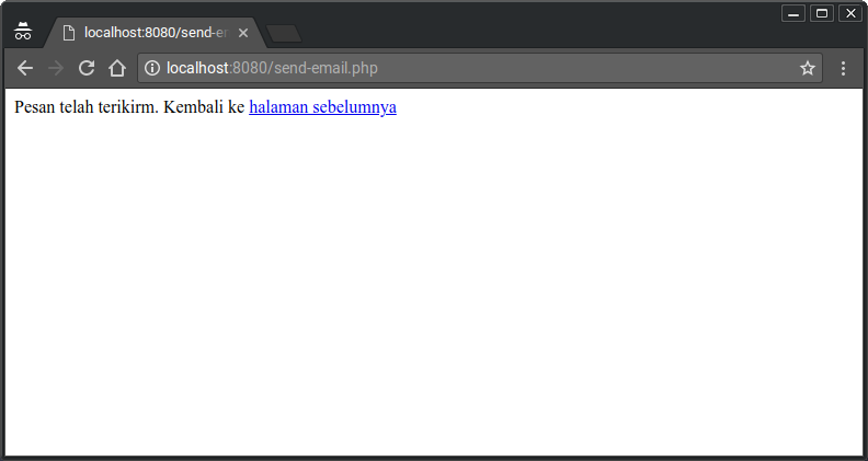Kirim email melalui contact form