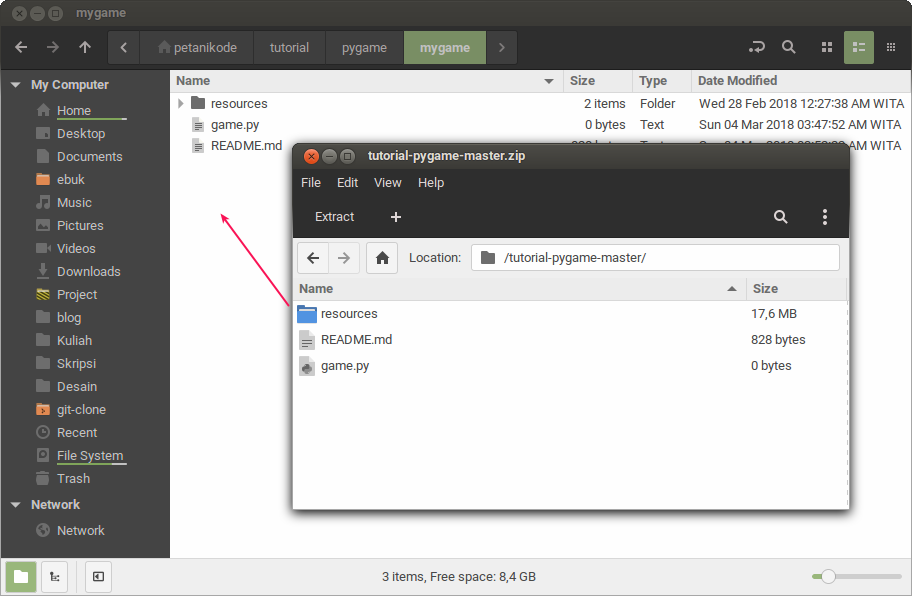 Ekstrak file resource
