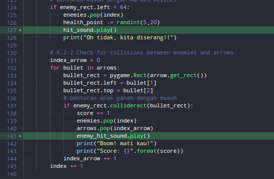 Kode untuk effek suara