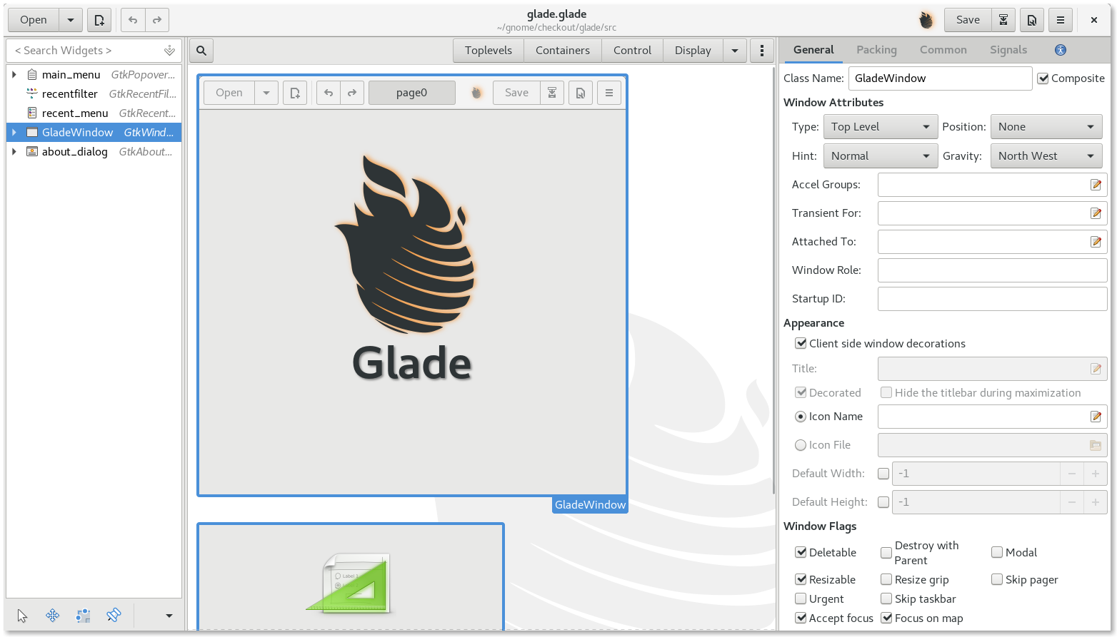 Glade untuk membuat GUI GTK