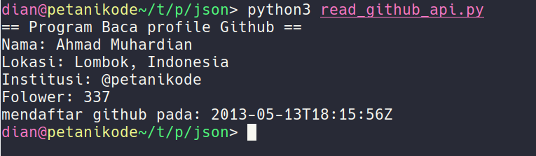 program baca profile github