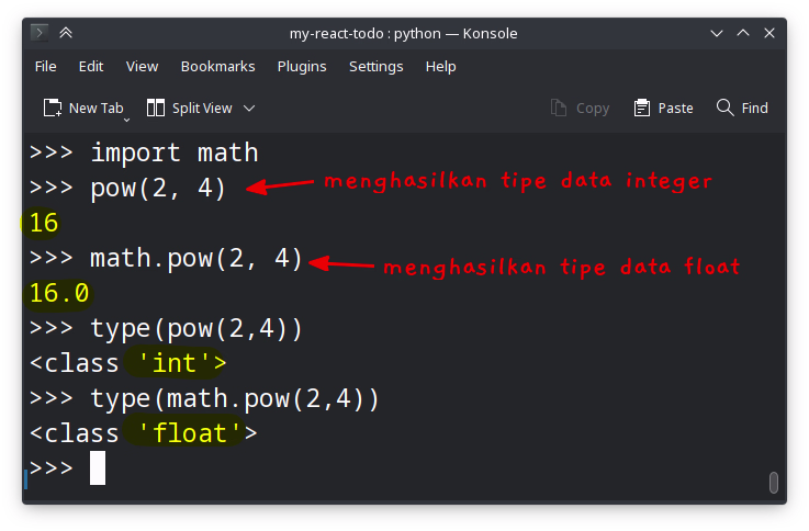 Contoh fungsi pangkat python