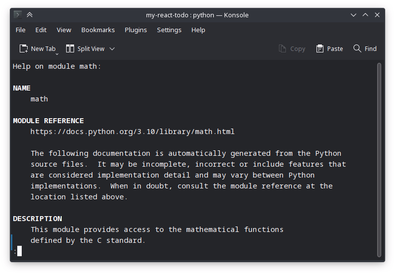 dokumentasi modul math
