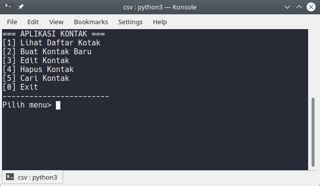Tampilan program akhir yang akan dibuat