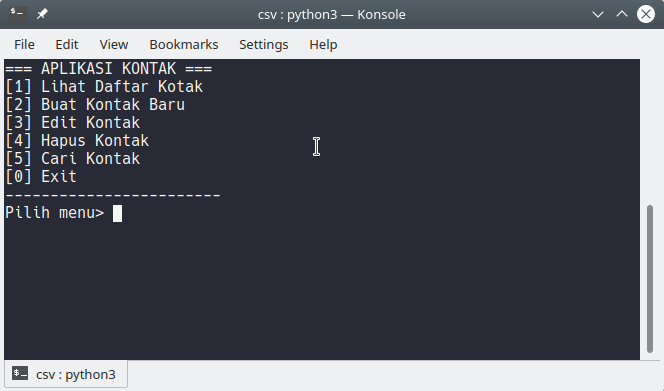 Uji coba aplikasi: menambahkan data