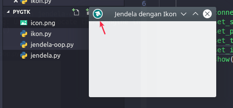 Jendela dengan ikon