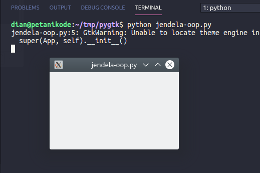 Membuat jendela dengan class