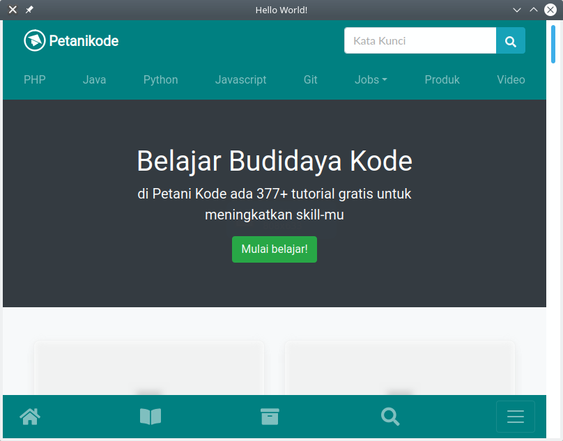 Contoh aplikasi WebView