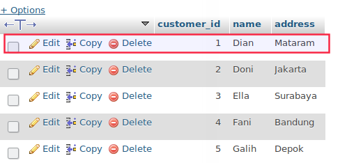 Sebelum di-update Sebelum di-update