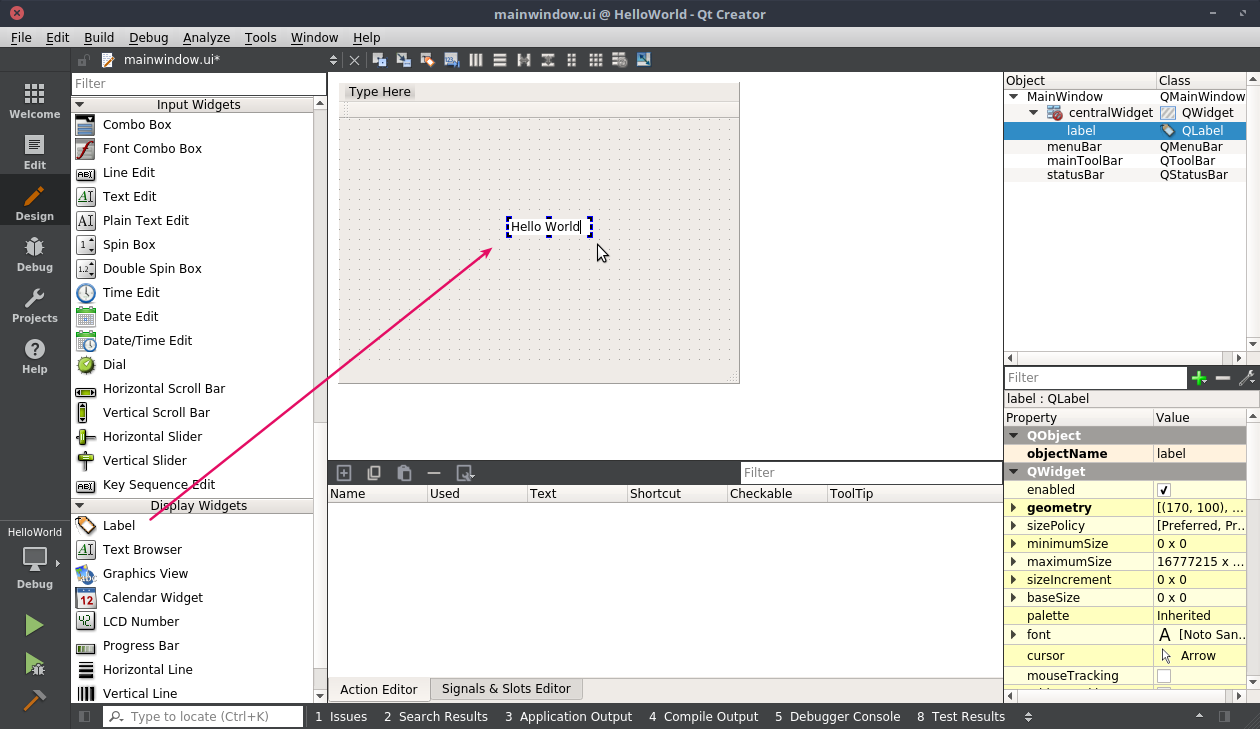 Menambahkan Label di Form