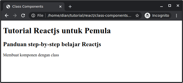 Demo Class Component